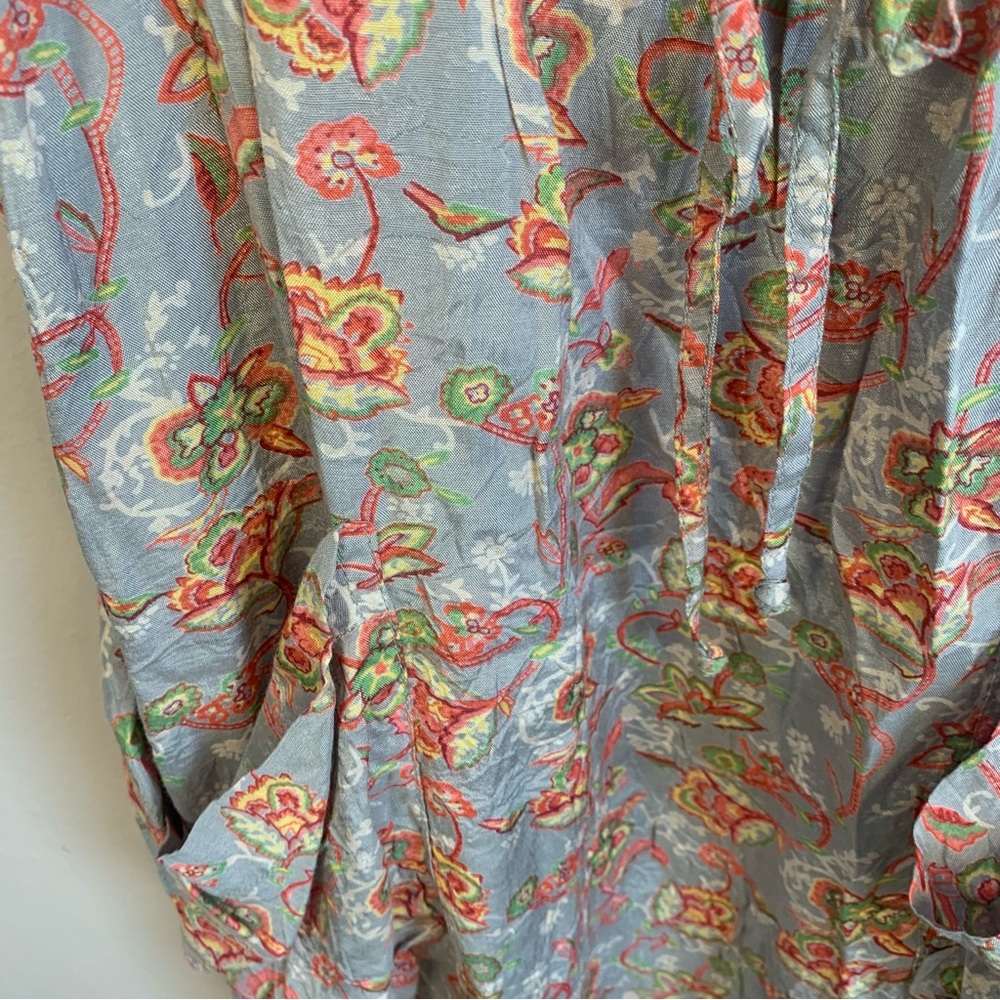 The Masai Clothing Co Smocked Pocket Front Floral Drawstring Midi Sun Dress - Picture 7 of 12